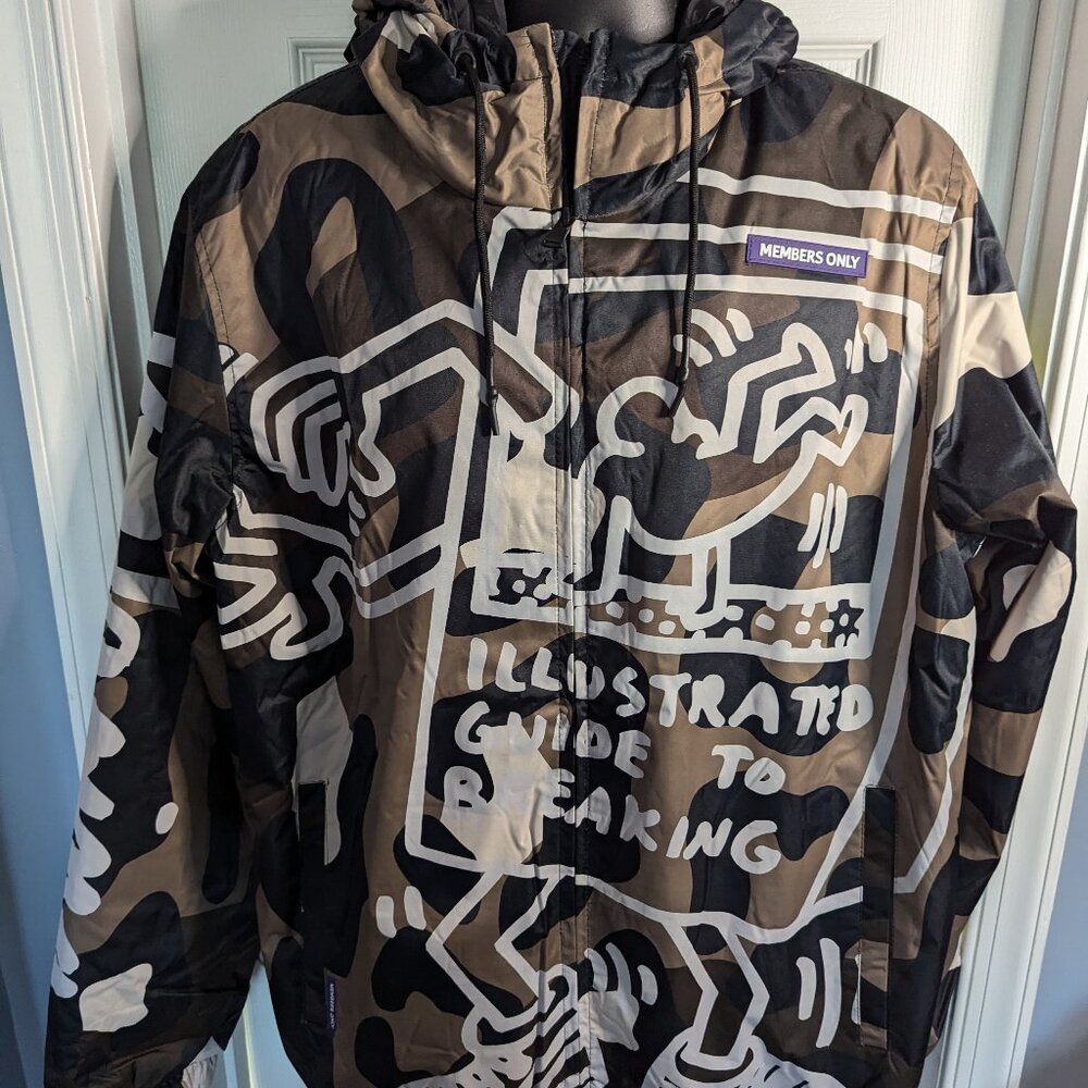 Keith Haring Graphic Camo XL Puffer Winter Coat